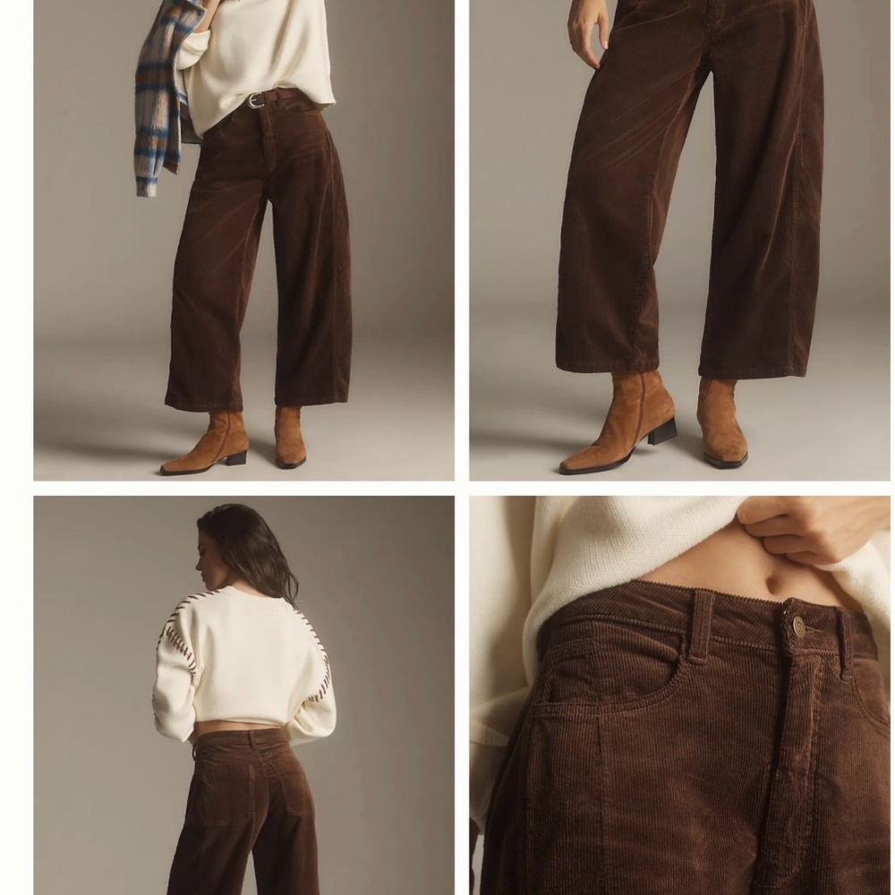 Pilcro Kenna Heritage Mid Rise Barrel Trousers